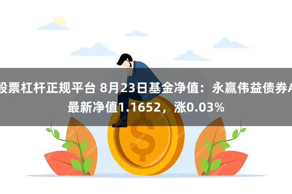 股票杠杆正规平台 8月23日基金净值：永赢伟益债券A最新净值1.1652，涨0.03%