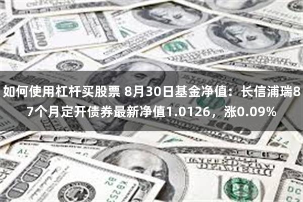 如何使用杠杆买股票 8月30日基金净值：长信浦瑞87个月定开债券最新净值1.0126，涨0.09%