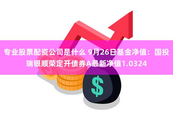 专业股票配资公司是什么 9月26日基金净值：国投瑞银顺荣定开债券A最新净值1.0324