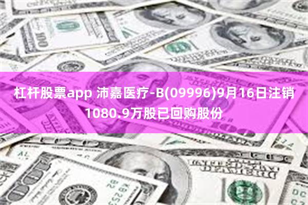 杠杆股票app 沛嘉医疗-B(09996)9月16日注销1080.9万股已回购股份