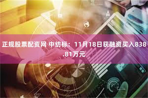 正规股票配资网 中纺标：11月18日获融资买入838.81万元